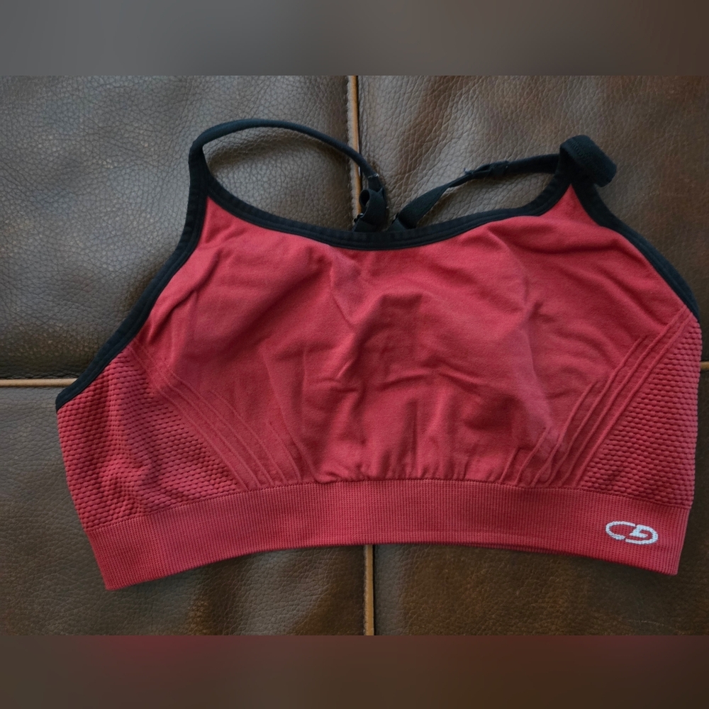 Champion Sports Bra Duo Gray and Red Size Medium - Picture 2 of 8